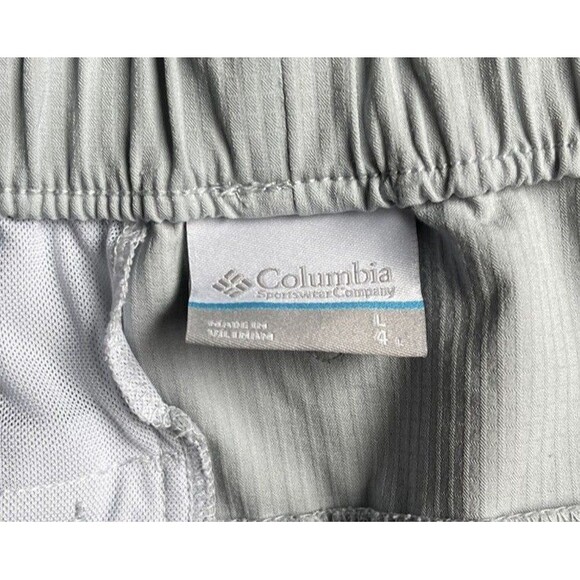 Columbia PFG Shorts Womens Large Gray Coral Point II Omni-Shade UPF 30 Nylon - Picture 8 of 8